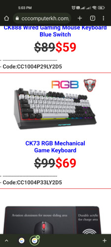 CK73 gameing keyboard