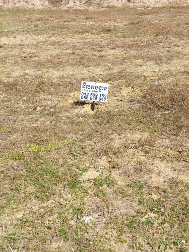 ដីលក់ ក្រោយផ្សារបាត់ដឹង 10mx25m