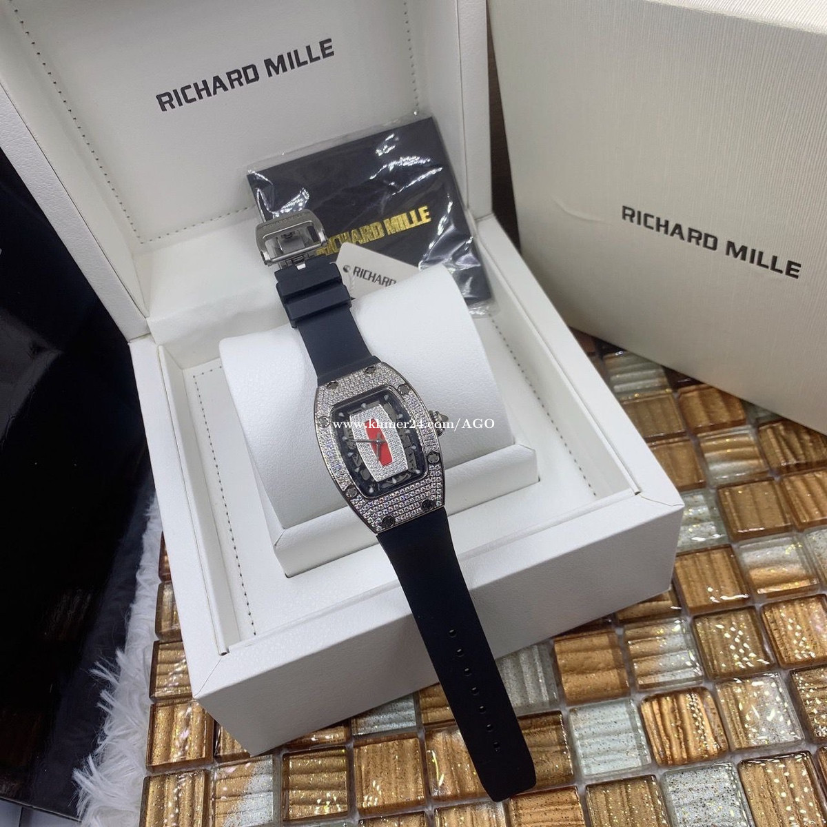 Richard Mille lady140 size 32mm Box set 12 Battery Price 140.00