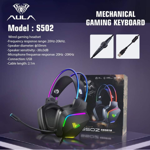 AULA Wired Gaming Headset Model: S502