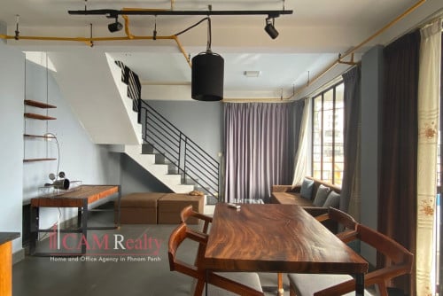 Baassac Lane area (near AEON Mall)| 2 bedrooms apartment on 8th floor for rent| Big private terrace