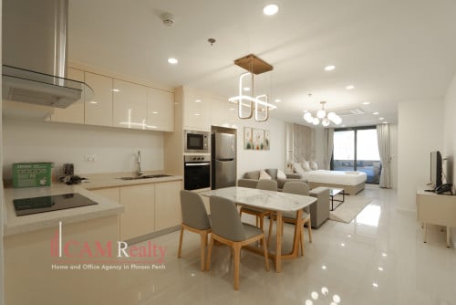 Luxurious Studio Serviced Apartment For Rent in Toul Kork