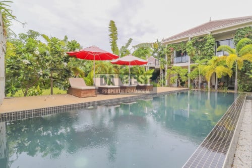Modern Family Villa For Rent In Siem Reap With Private Swimming Pool, Garden And Barbecue Area