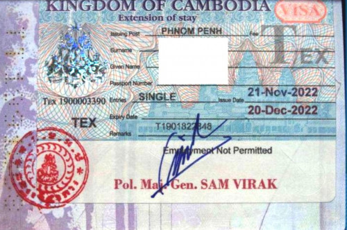 Cambodia Visa Extension & Work Permit