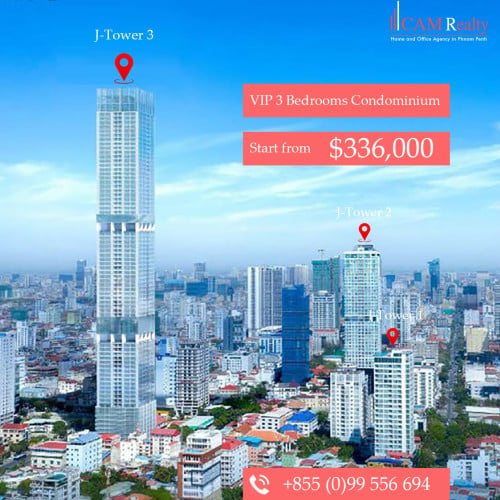 ខុនដូខ្ពស់ជាងគេក្នុងស្រុកខ្មែរ J Tower 3​ is free booking now- BKK1 area - JAPAN Quality !