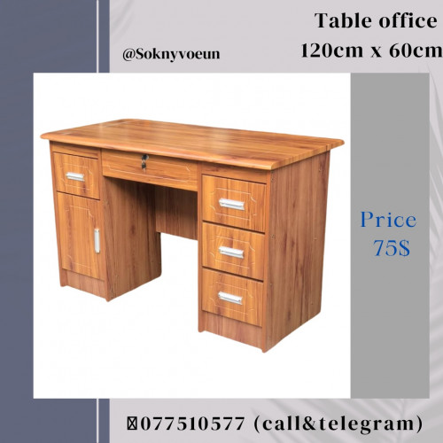 Table office 🏬 120cm x 60cm Price 75 in Phnom Penh, Cambodia Sokny