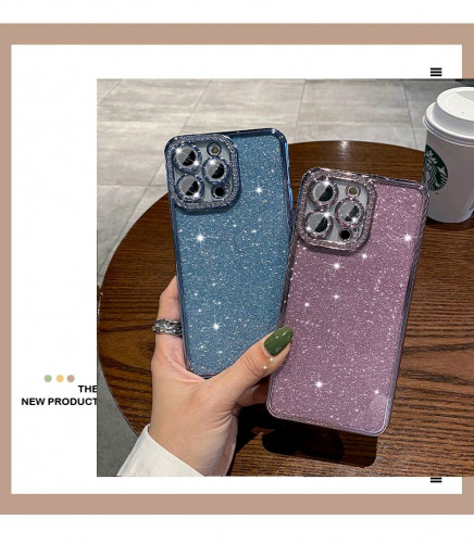 Black Glitter Camera Phone Case - Fits iPhone® 13 Pro