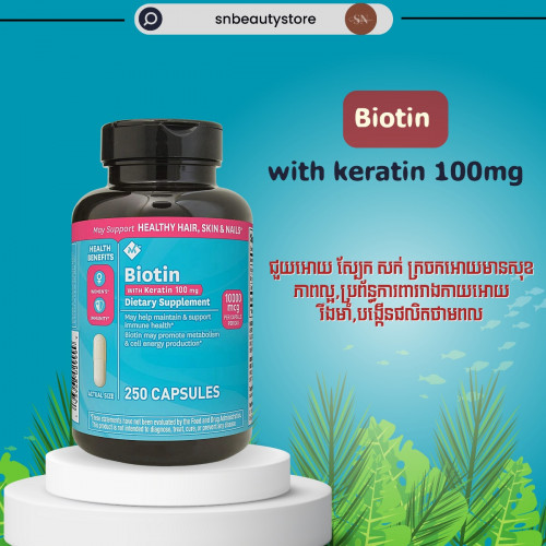 Biotin With Keratin 100mg Price 1.00 in Phnom Penh, Cambodia Sean