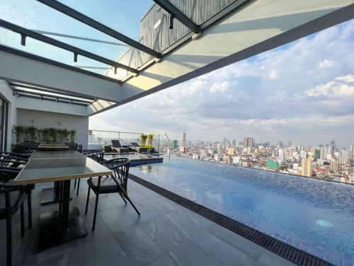 Modern 2BR Apartment for rent with Swimming Pool and Gym in Boeng Trobek (near Russian Market)