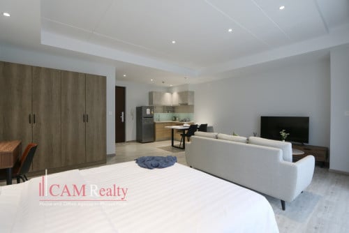 Cozy studio condominium for rent in Boeng Trabaek area – Phnom Penh.