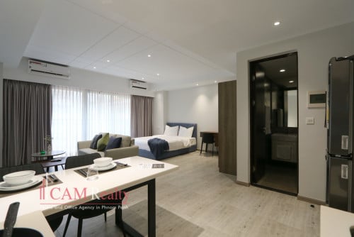 Cozy studio condominium for rent in Boeng Trabaek area – Phnom Penh.