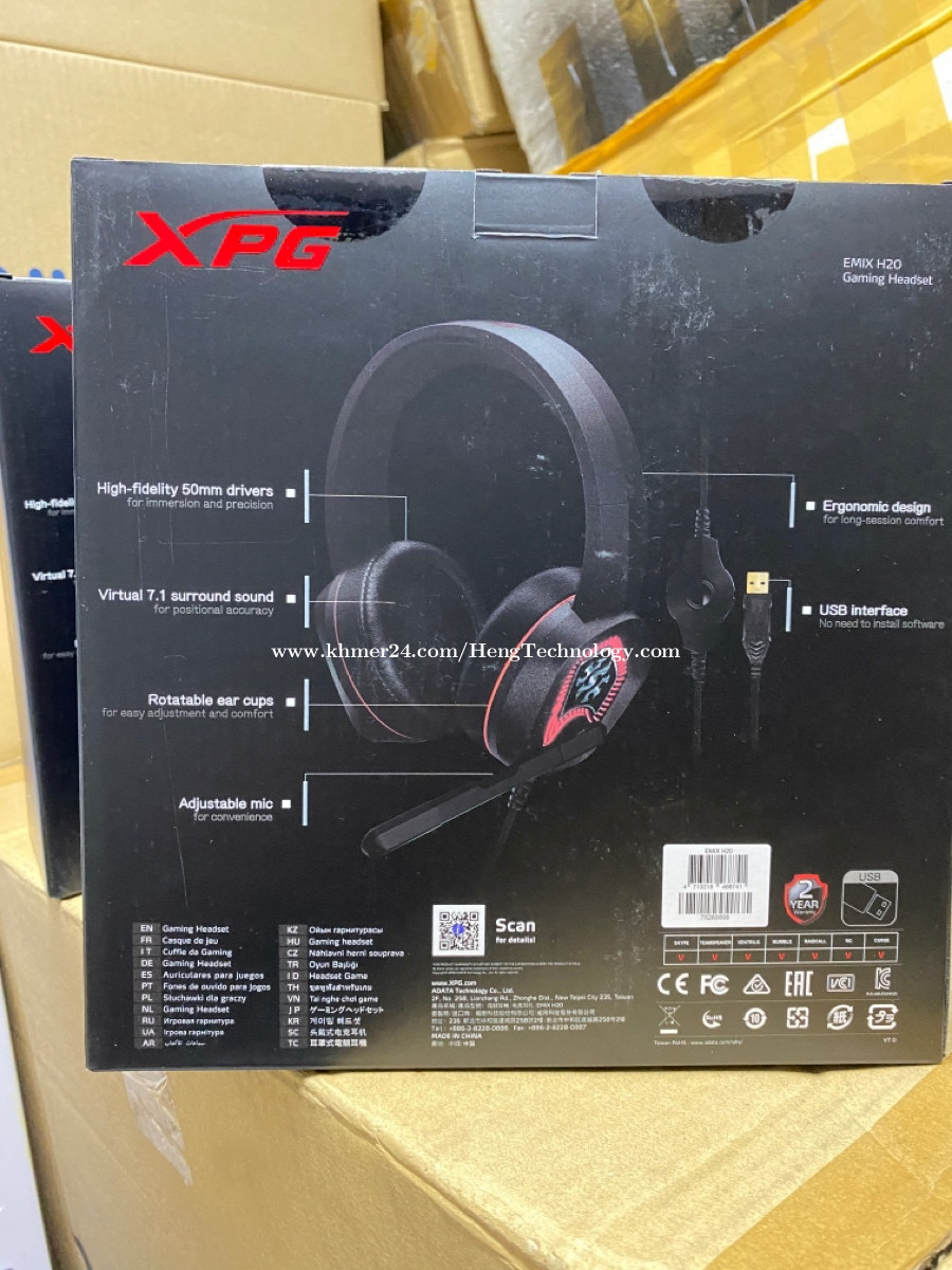 XPG EMIX H20 Gaming Headset Price 25.00 in Phnom Penh Cambodia