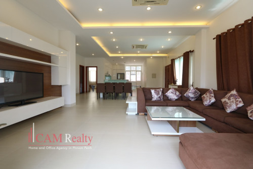 BKK1 area| 3 bedrooms apartment for rent| Swimming pool and gym