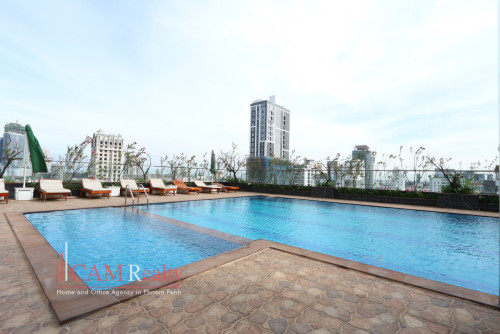BKK1 area| 3 bedrooms apartment for rent| Swimming pool and gym