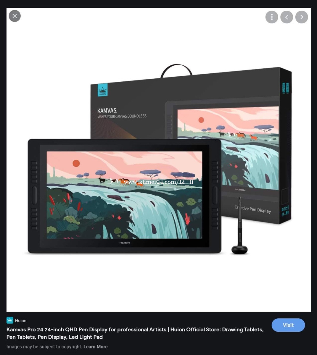 HUION Kamvas 24 Plus 24inch QHD pen display Price 450 in Phnom Penh