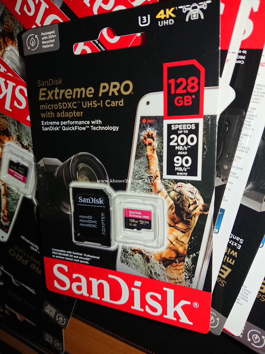 SanDisk Extreme Pro Memory Card 128GB SDXC UHS-I U3 A2 V30 Micro