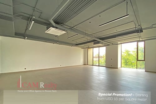 Tuol Kork area| Grade-A office space for rent in Phnom Penh