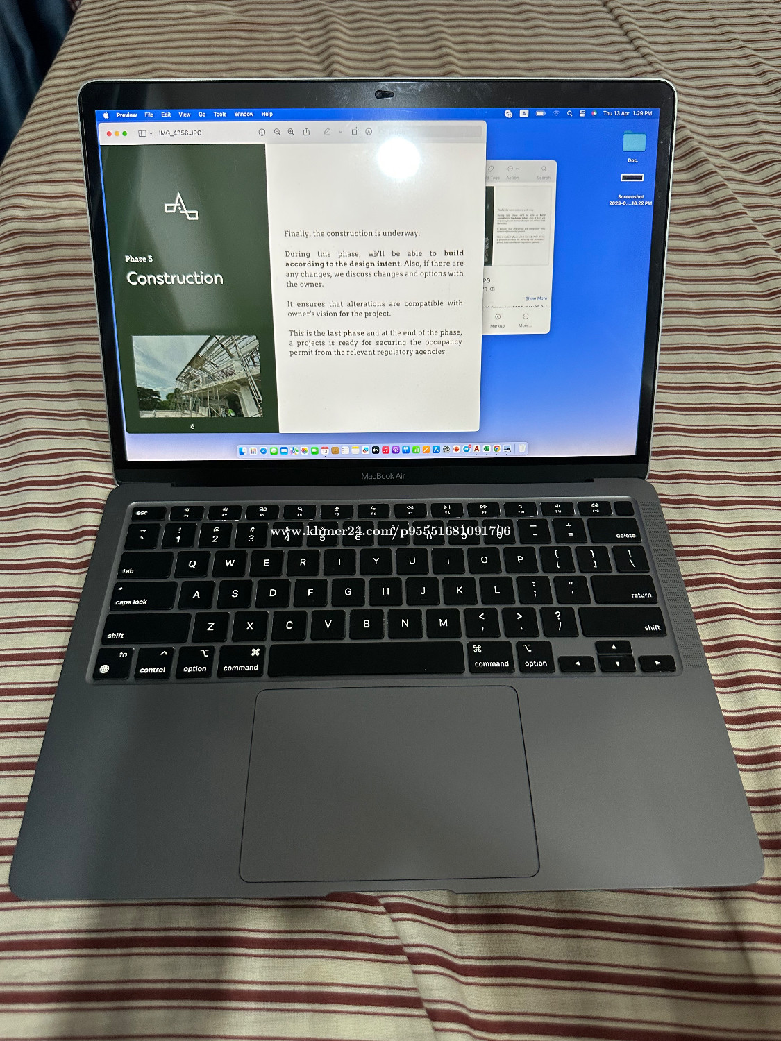 Macbook Air M1 512G 98% with Remaing Coverage Warranty Price $850