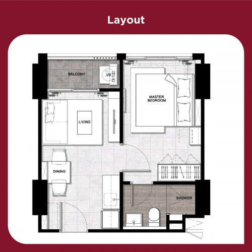 ខុនដូ TK Chip Mong ជាន់ទី8 (1 Bedroom)