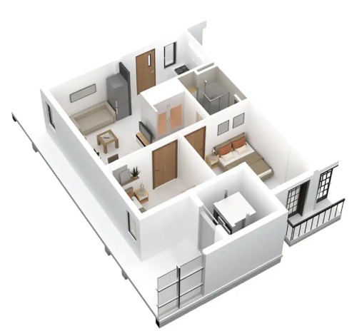 CCA Street 2004 I 两居室- Units of Two bedrms with laundry marchine @1FL- យូនីតមាន ២បន្ទប់គេង