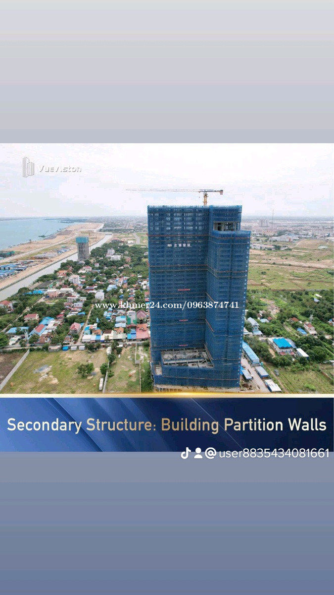 Best View and Affordable Price Condo Front to 4 Rivers in Phnom Penh