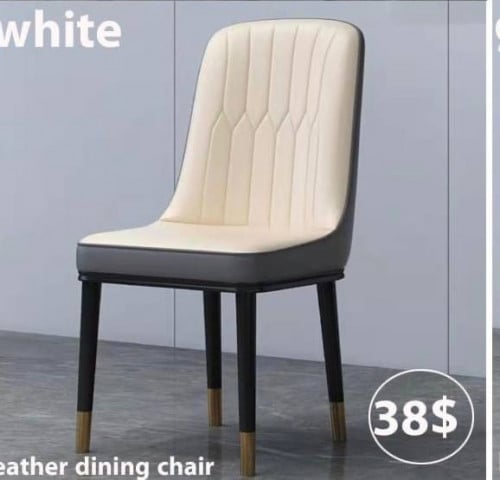 ✅ Grey+ white leather dining chair: 38$ per one