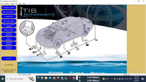 មានបញ្ចូលកម្មវិធីឆែកឡាន Toyora Lexus Scion ដោយប្រើកកម្មវិធិ Techstream 2023