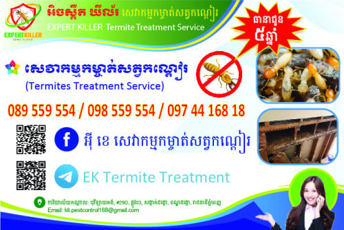 សេវាកម្មកម្ចាត់សត្វកណ្តៀរ (ធានាជូន 5ឆ្នាំ)