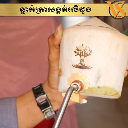 ឆ្លាក់ត្រាសង្កត់លើដូង