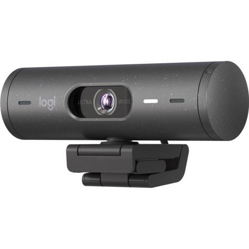 Logitech Brio 500 webcam with light correction, auto-framing, and Show Mode-Graphite(960-001423)