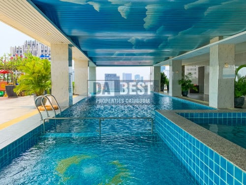 Modern 3 Bedroom apartment with rooftop pool and gym for rent in Phnom Penh - BKK1