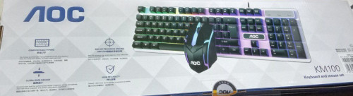 MOUSE AND KEYBOARD RGB AOC NEW 100%