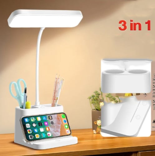 table lamp led light reading lamp battery rechargeable 2800mA ភ្លីខ្លាំង