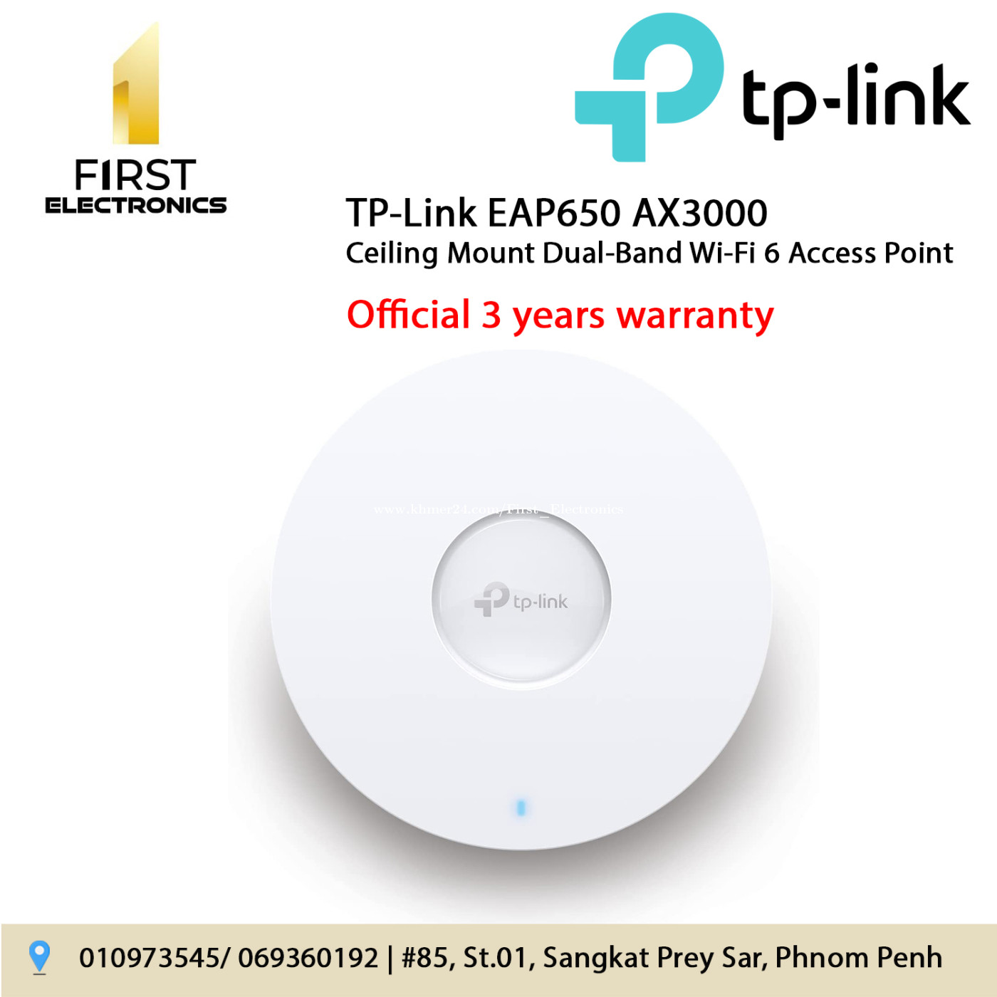 EAP650, AX3000 Ceiling Mount WiFi 6 Access Point