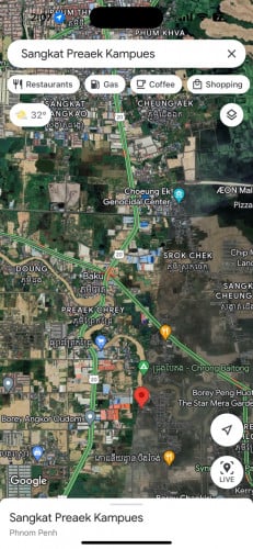 ដីលក់ក្រោយផ្សារព្រែកជ្រៃ