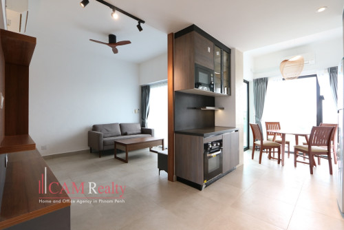 Bassac Lane area| Premier 1 bedrooms apartment for rent| Swimming pool, gym and rooftop deck