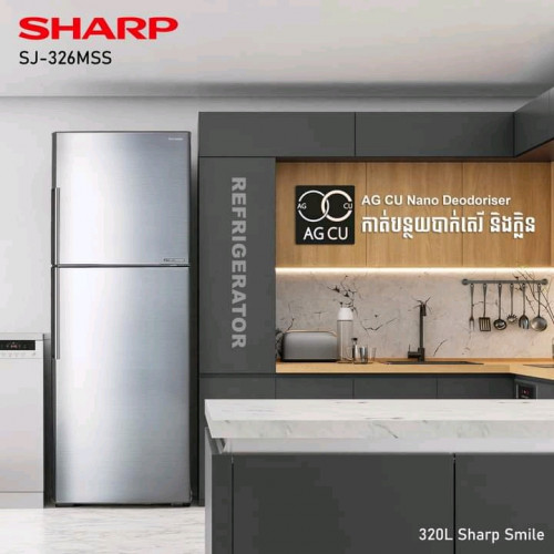 មានលក់ទូទឹកកក sharp 1.7 ថែមកំសៀវទឹក