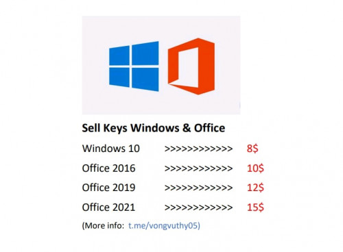 Sell Windows & Office Product Keys