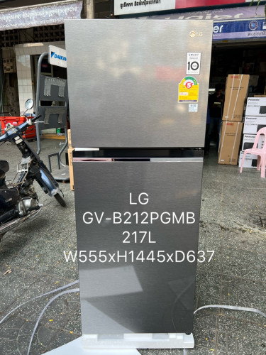 LG GV-B212PGMB ( ទូរទឹកកកម៉ាក LG 1,445m ,217L ទ្វារ2 /2 door refrigerator 1,445m)