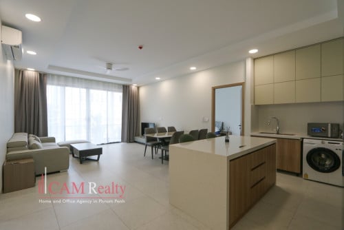 Near Naga| Brand new 2 bedrooms apartment for rent in Bassac Lane area – Phnom Penh