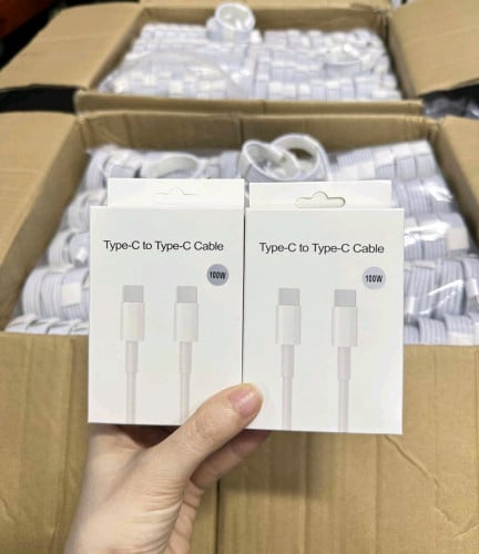 មានខ្សែ iPhone Typc-c to typc-c  100W
