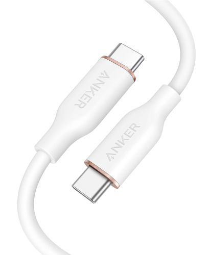 Anker 643 USB-C to USB-C Cable (Flow, 0.9m Silicone) compatible with iPhone 16 and 15 series