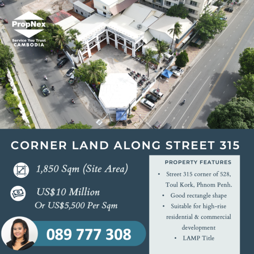 Corner Land Along Street 315 For Sale