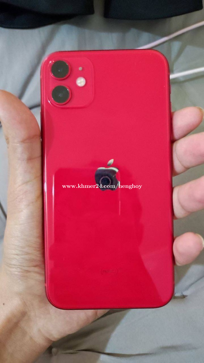 iPhone 11 red 128g Price $275.00 in Tuek Thla, Cambodia - Heng