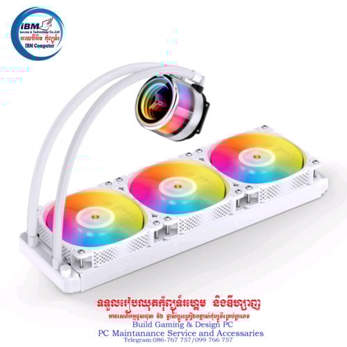 JONSBO Liquid Cooler TW7-360 ARGB BLACK White