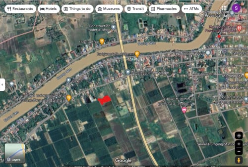 ដីលក់នៅក្រុងស្ទឹងសែនខេត្តកំពង់ធំទំហំ 50X100 ម៉ែត្រ