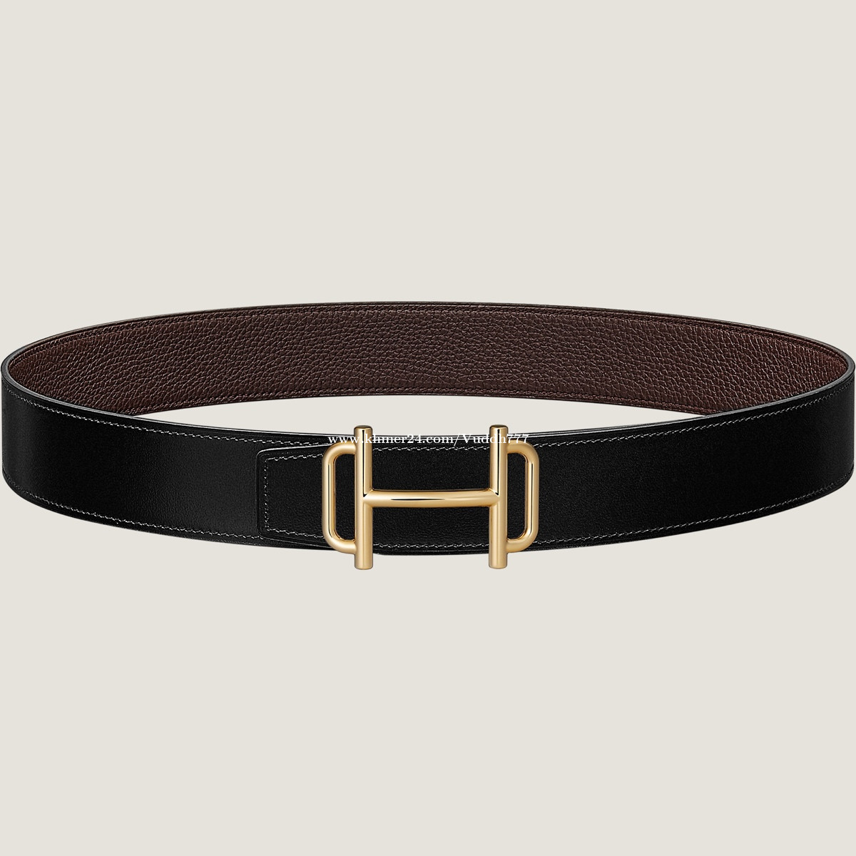 Royal belt buckle & Reversible leather strap 38 mm