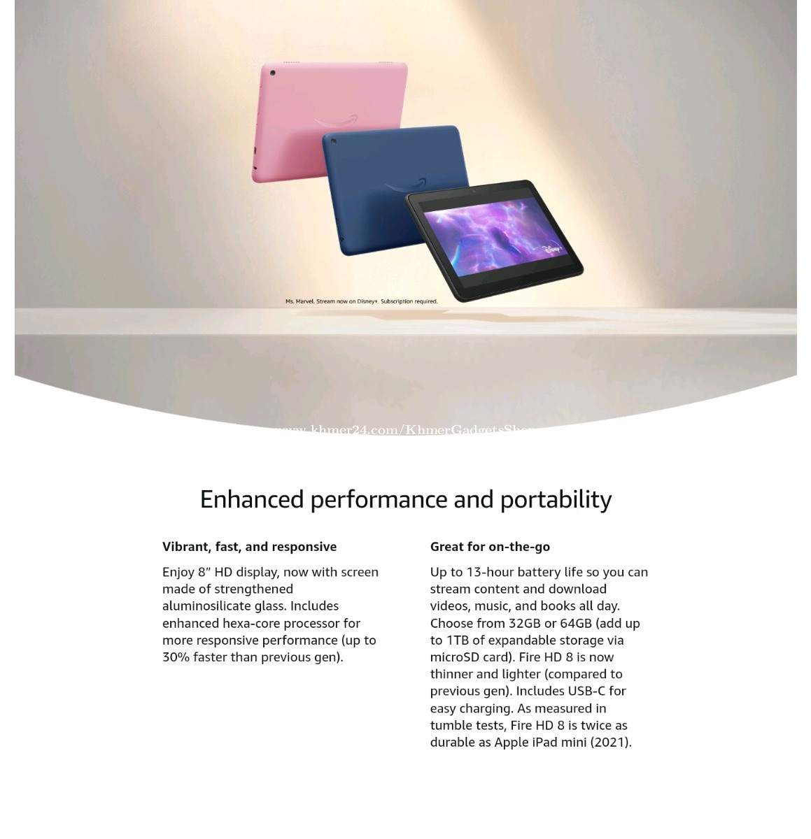 Fire HD 8 tablet  8-inch HD display, 32 GB, 30% faster