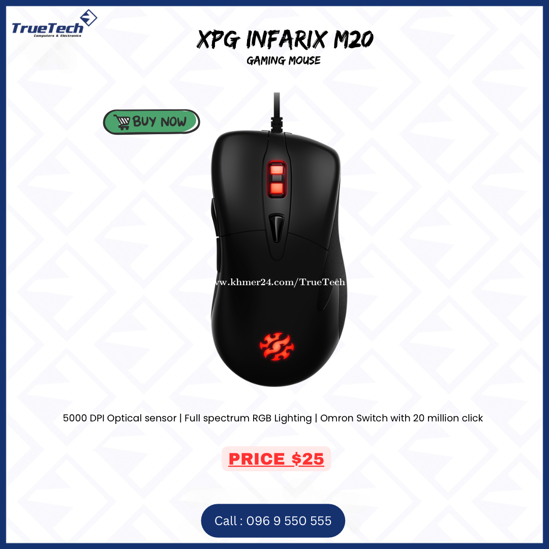 XPG Infarex M20 RGB Gaming Mouse Price $25.00 in Khmuonh, Cambodia ...