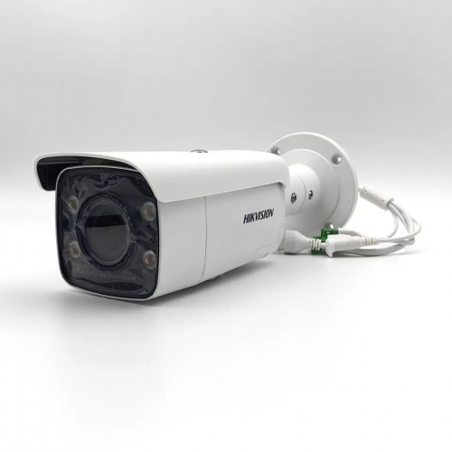 DS2CD2T87G2LSU/SL 8MP POE ColorVu AcuSense Strobe Light Audio Alarm